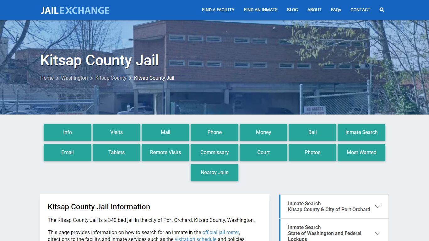 Kitsap County Jail, WA Inmate Search, Information